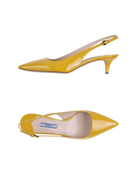 prada yellow slingback